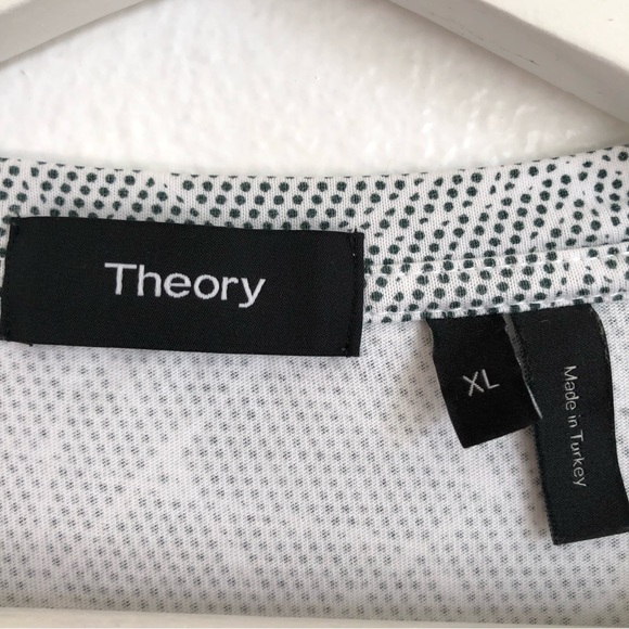 Theory Geometric Dot Clean Tee Halftone Jersey Size XL - Picture 4 of 9